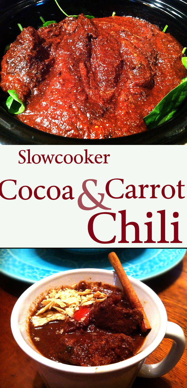 Slowcooker Cocoa and Carrot Chili