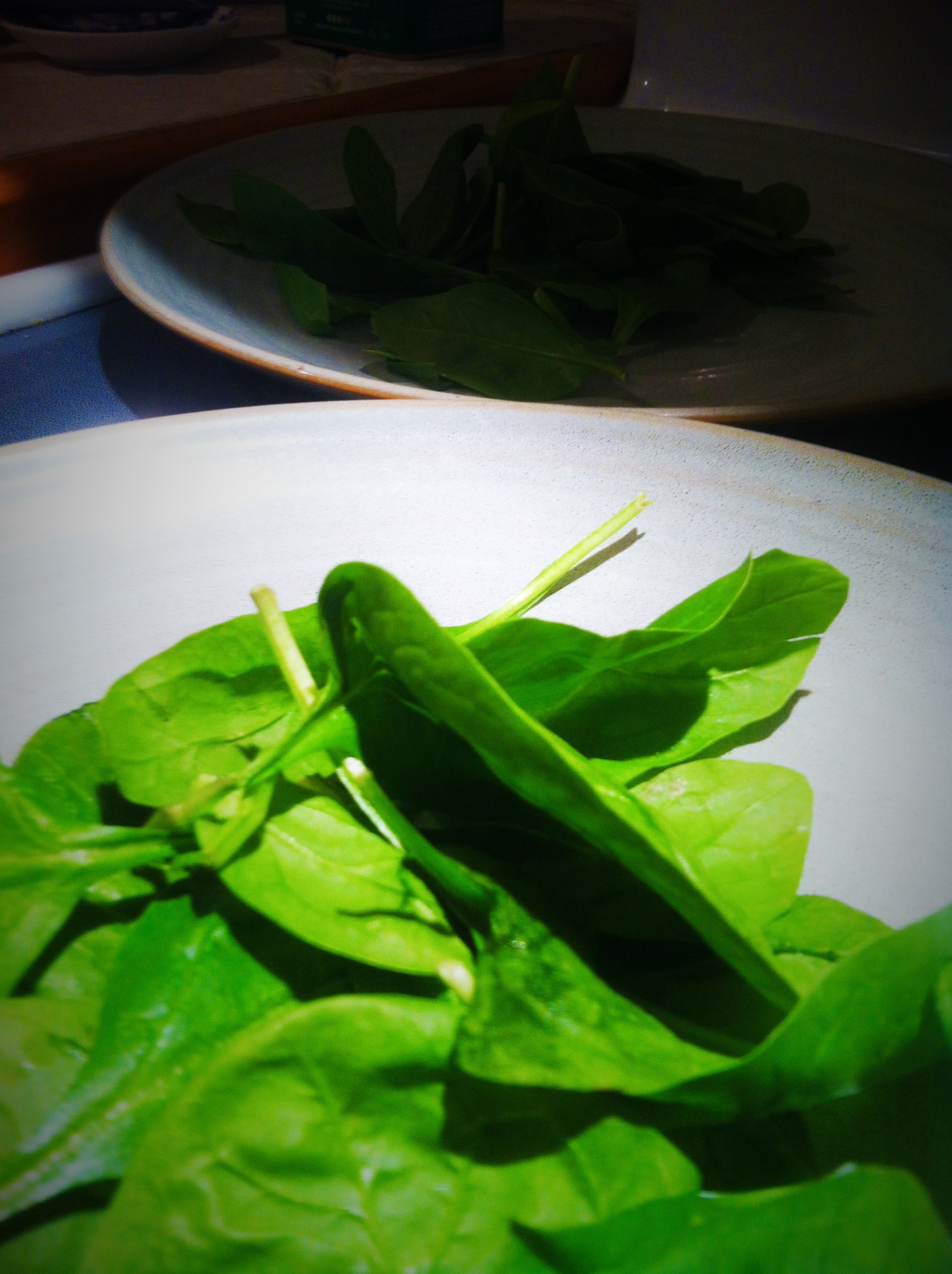 Spinach under everything! 