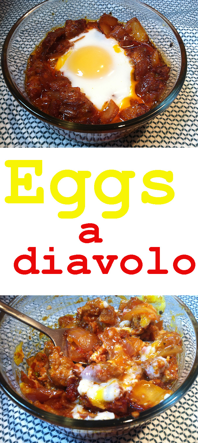 Spicy, lovely eggs a diavolo (quick and healthy)