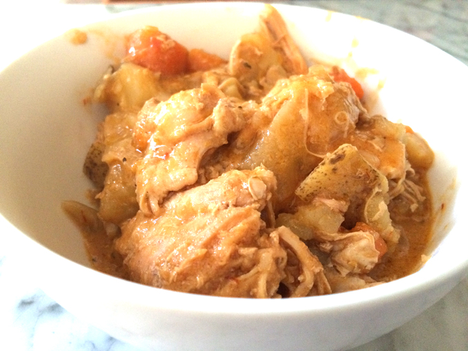 Delicious and easy Thai spiced chicken slowcooker stew
